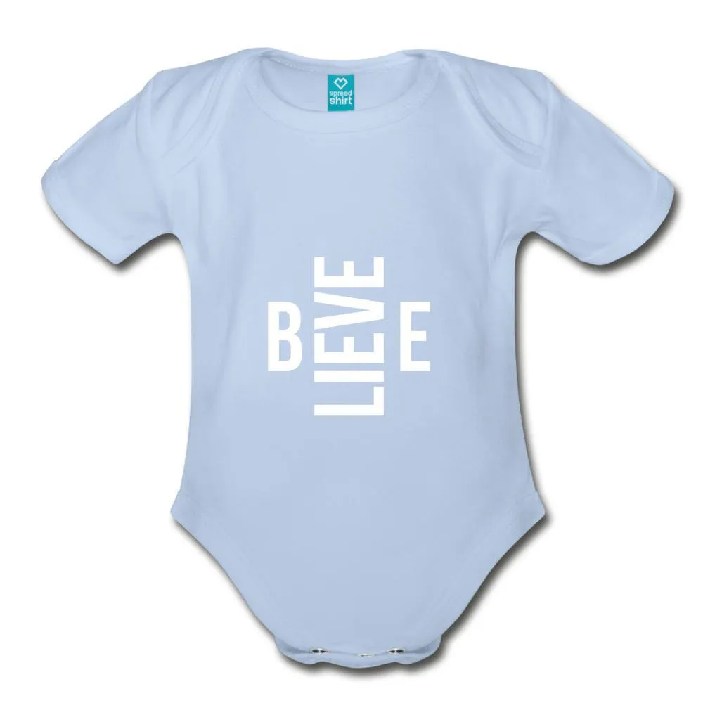 I Believe in Me Organic Short Sleeve Baby Bodysuit