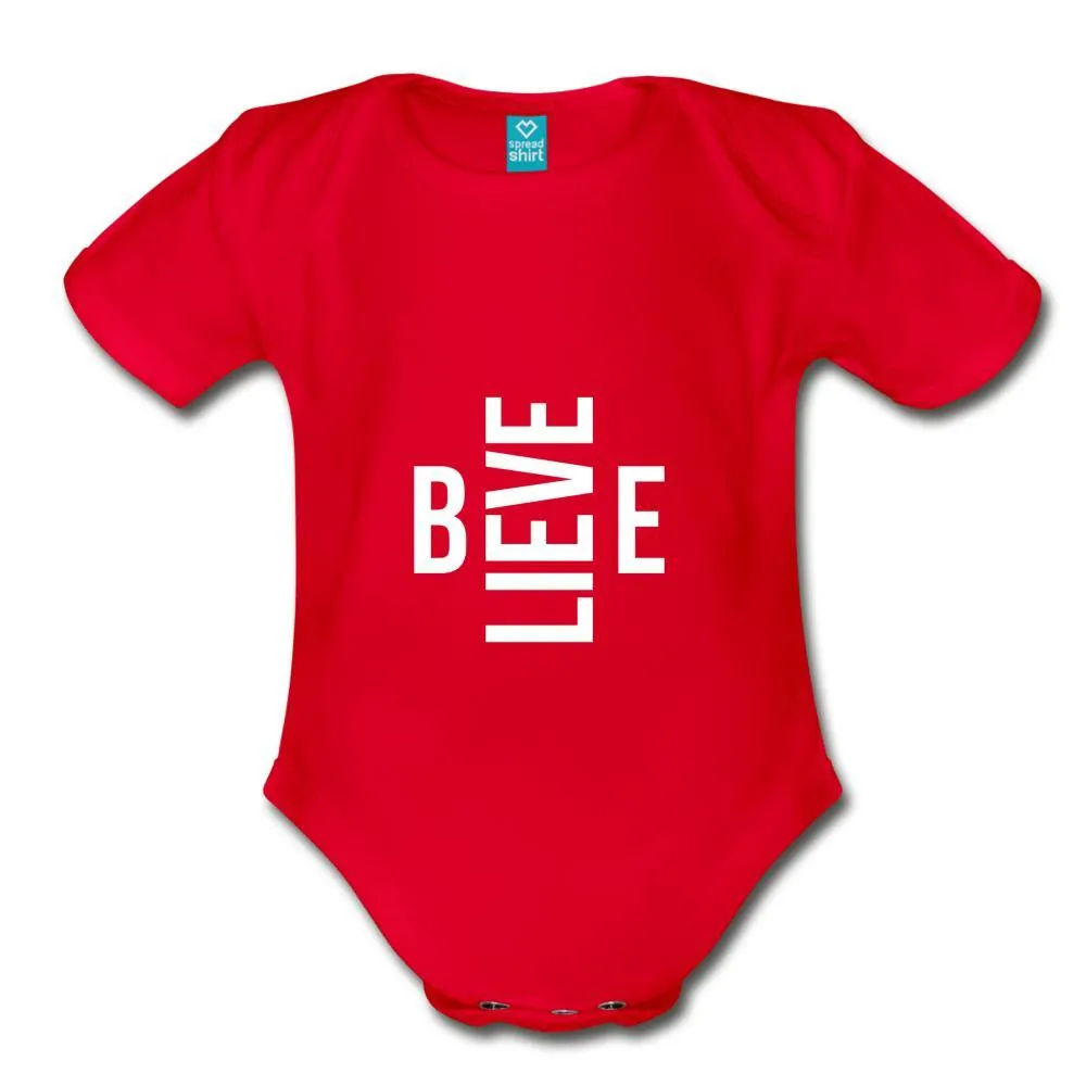 I Believe in Me Organic Short Sleeve Baby Bodysuit