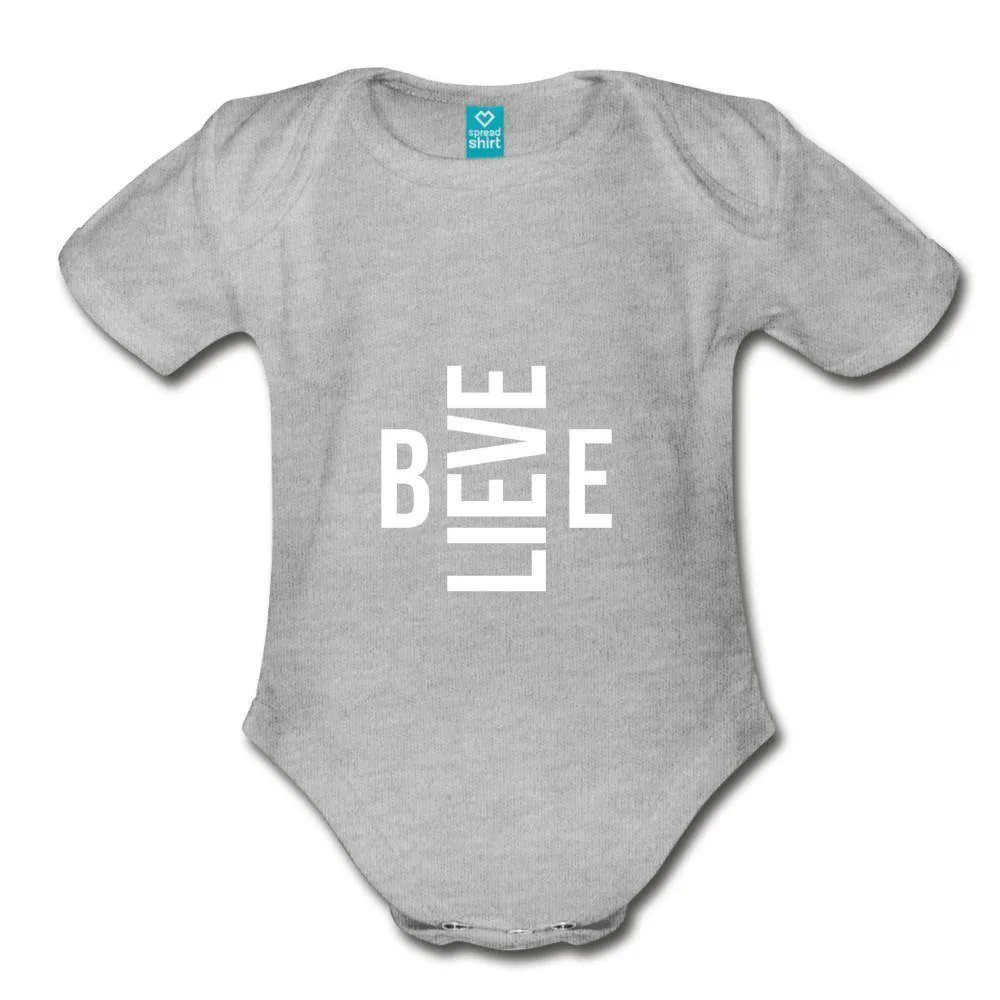 I Believe in Me Organic Short Sleeve Baby Bodysuit