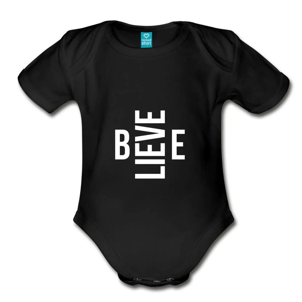I Believe in Me Organic Short Sleeve Baby Bodysuit