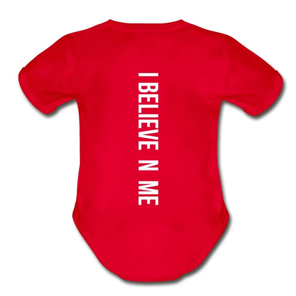 I Believe in Me Organic Short Sleeve Baby Bodysuit