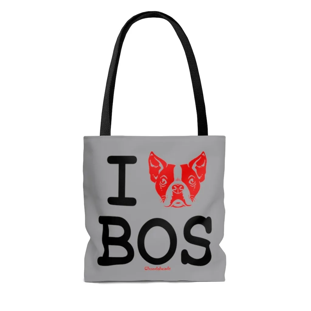 I Heart BOS Terrier Tote Bag