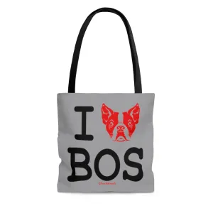 I Heart BOS Terrier Tote Bag