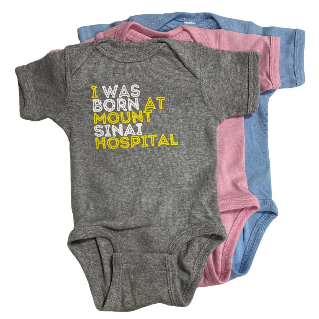 I was Born at Mount Sinai Hospital Onesie - Pink