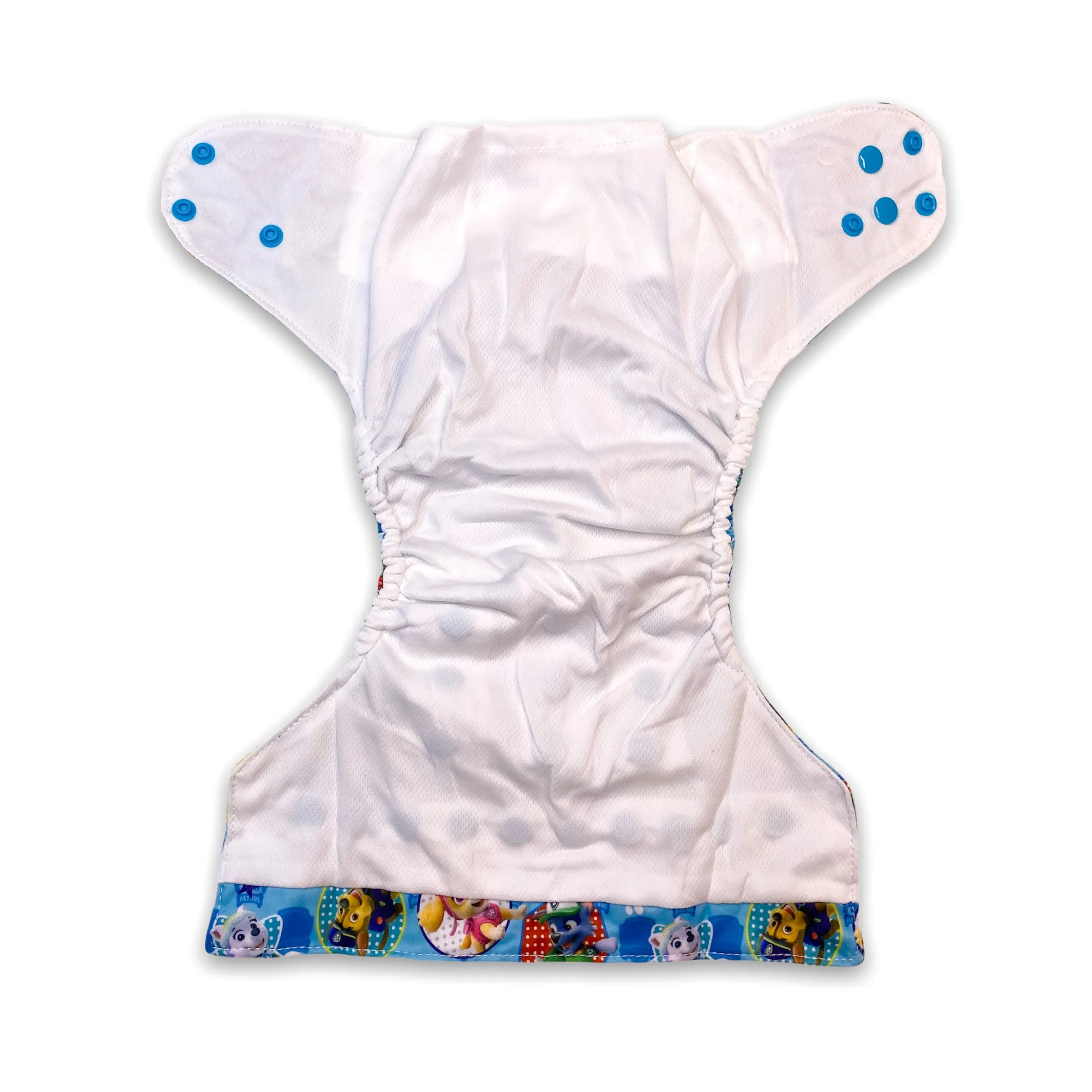 IN-STOCK Forever My Babies Cloth Diaper - Puppy Heroes / Blue Bkgd (Upright Print on Front & Back)