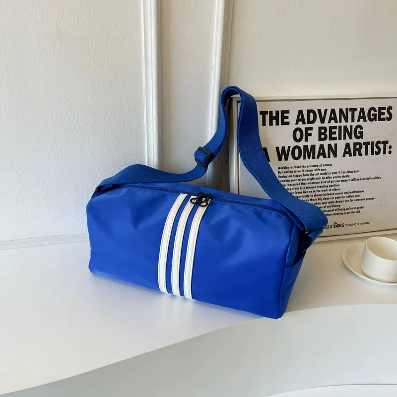INS Sports Striped Bag Women's Underarm Pillow Bag 2023 New Large Capacity Shoulder Bag All-Match Messenger Bag
