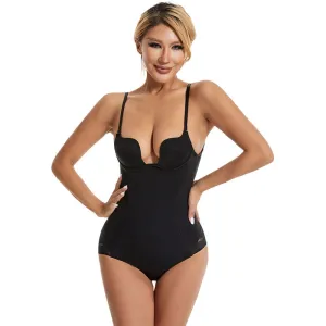INSTOCK-body-shaping jumpsuit with large backless U-shaped