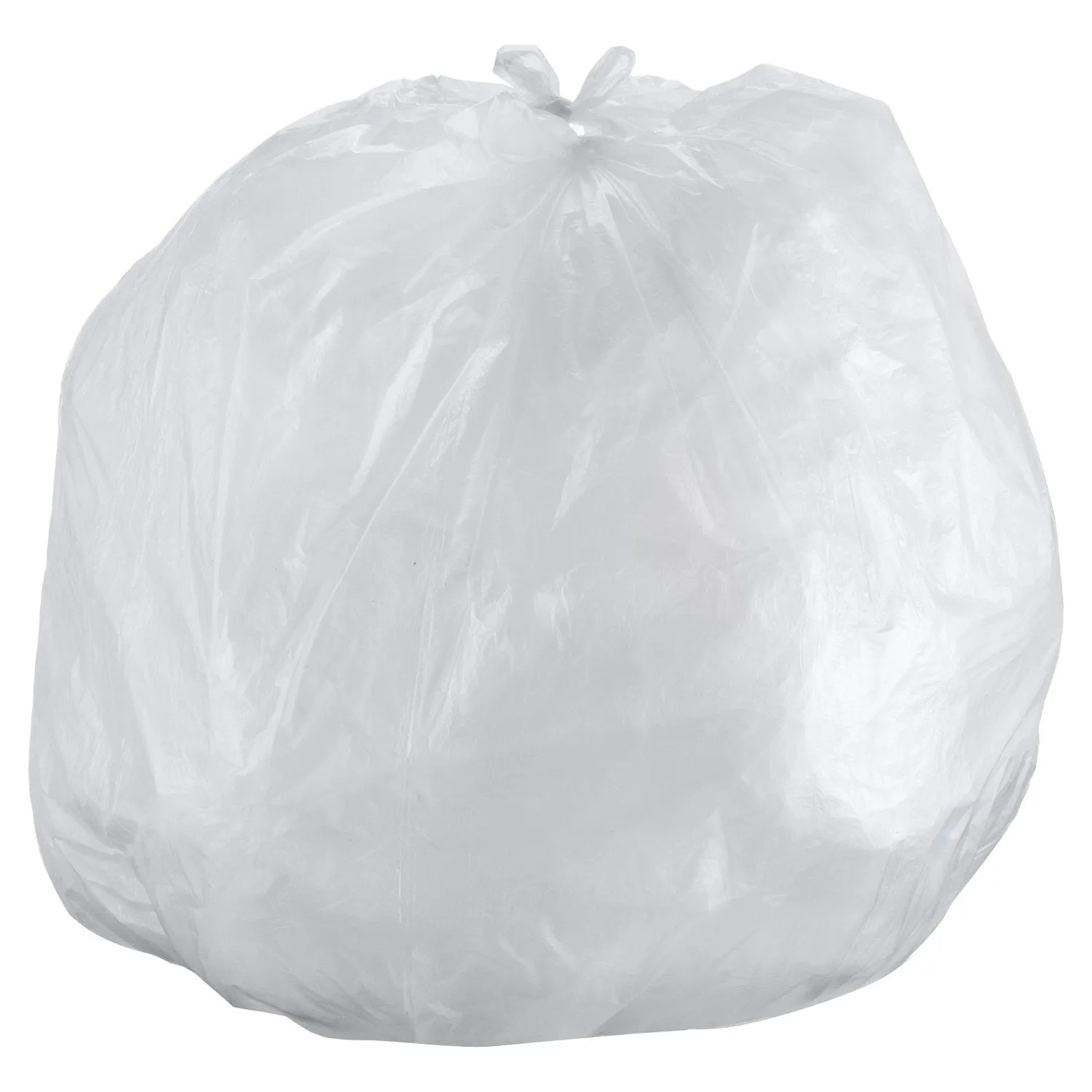 Inteplast, 56 gallon, 43x48, 16 mic., Natural Trash Bags