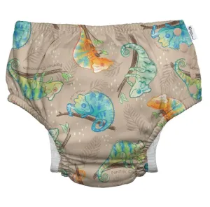 iPlay Snap Reusable Absorbent Swim Diaper - Sand Panther Chameleon