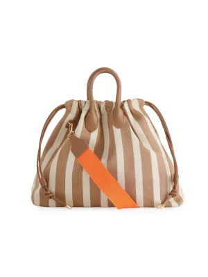 Isla Cross-Body Tote in Tan