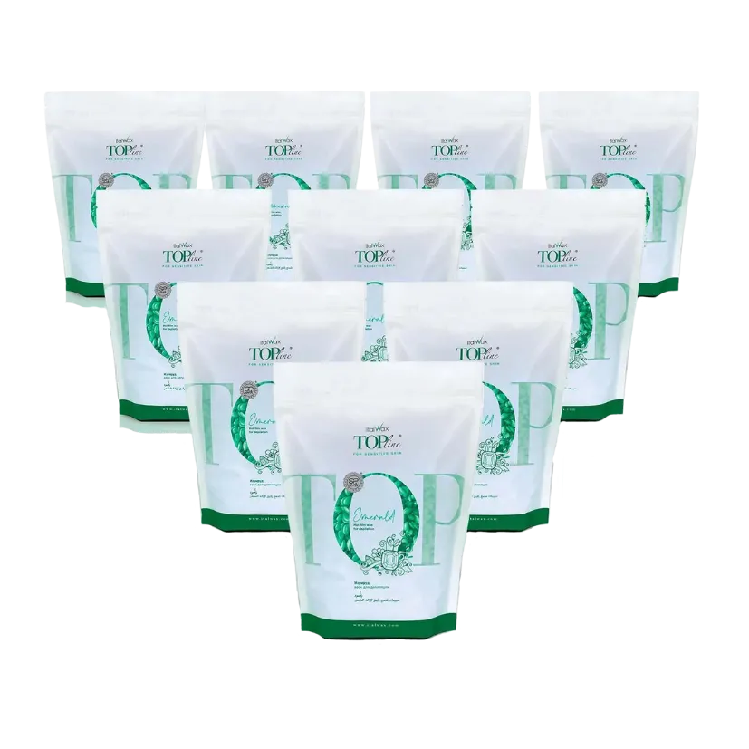 Italwax - Top Line Hard Wax - Emerald, 10 x 750g