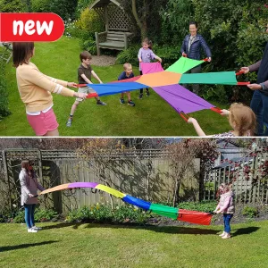 Junior Sunflower Parachute & Junior Rainbow Wave Twin Pack