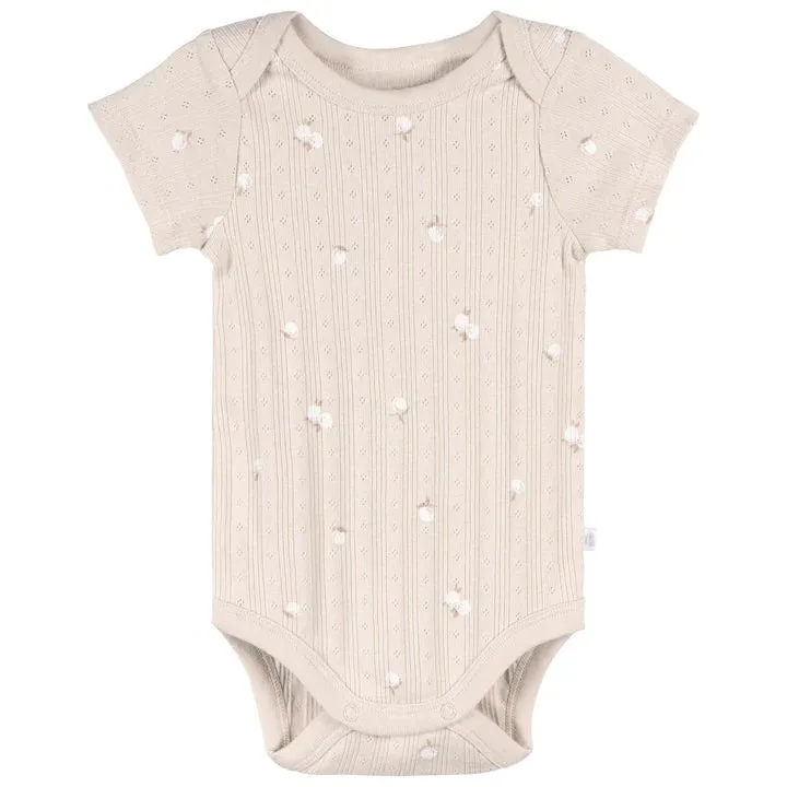 Just Born 3 Pack Kimono Bodysuits - Tan