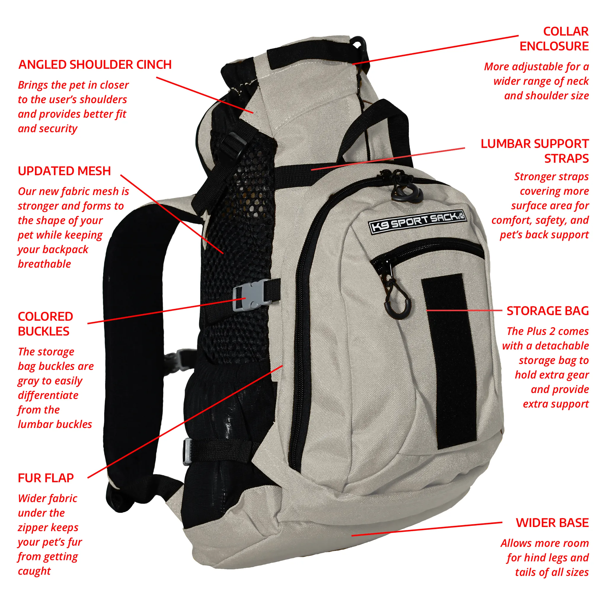 K9 Sport Sack PLUS 2 Dog Carrier Backpack