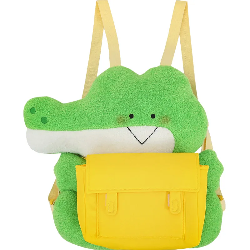 Kawaii Green Small Crocodile Doll Backpack