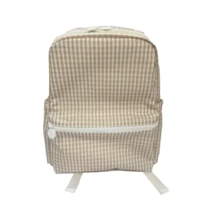 Khaki Gingham Backpack
