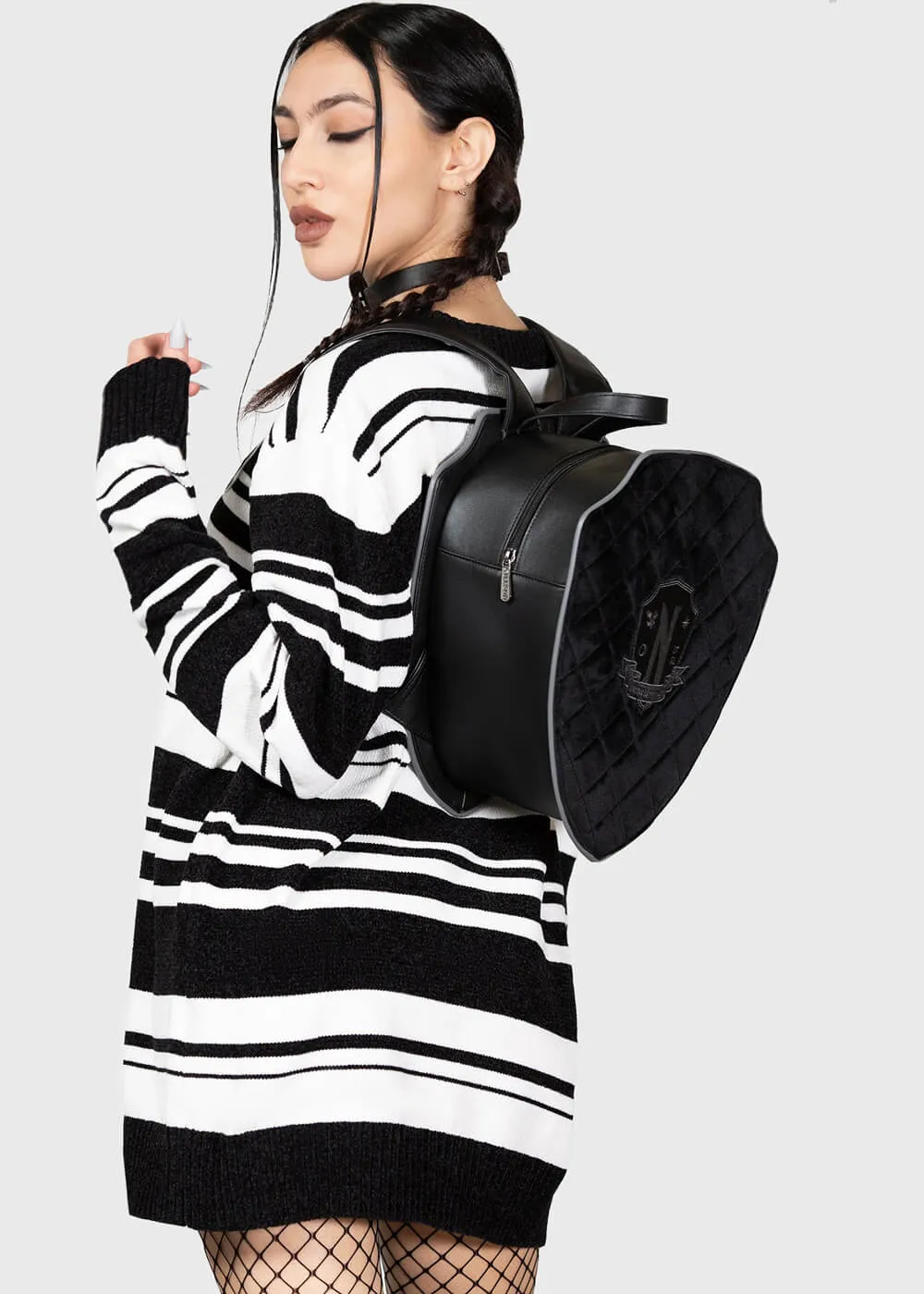 Killstar Wednesday  Not Friends Material Backpack Black