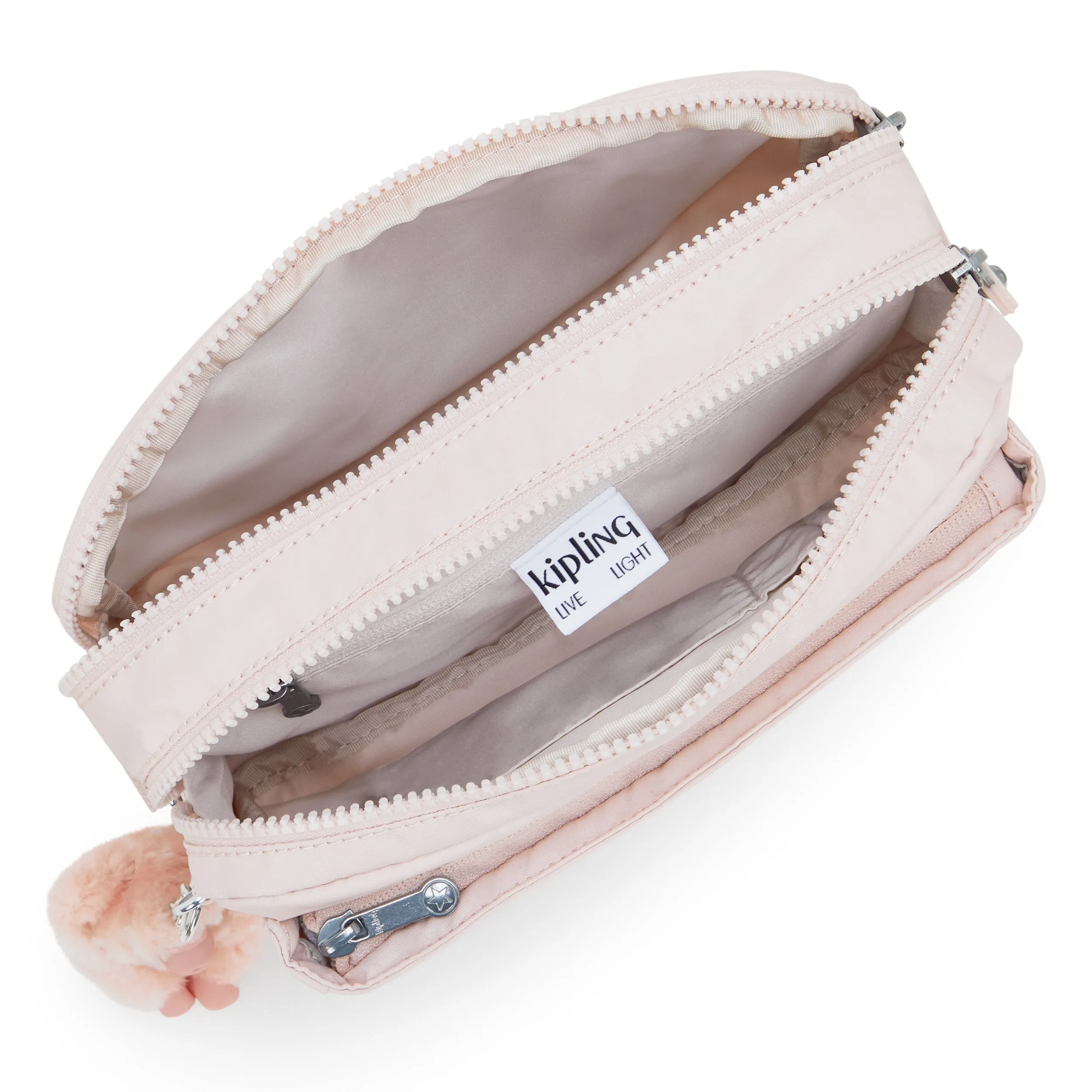 Kipling Abanu M Pink Shine Medium Crossbody I6831-3DZ