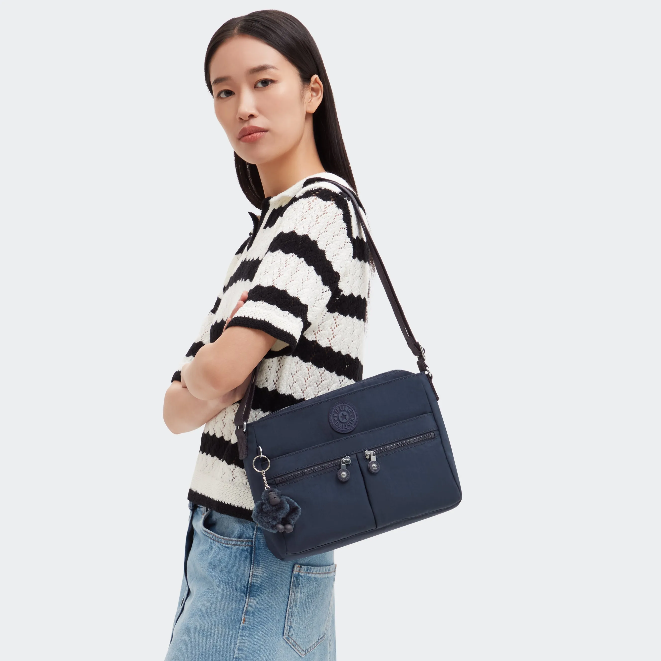Kipling New Angie Blue Bleu 2 Small Crossbody I3389-96V