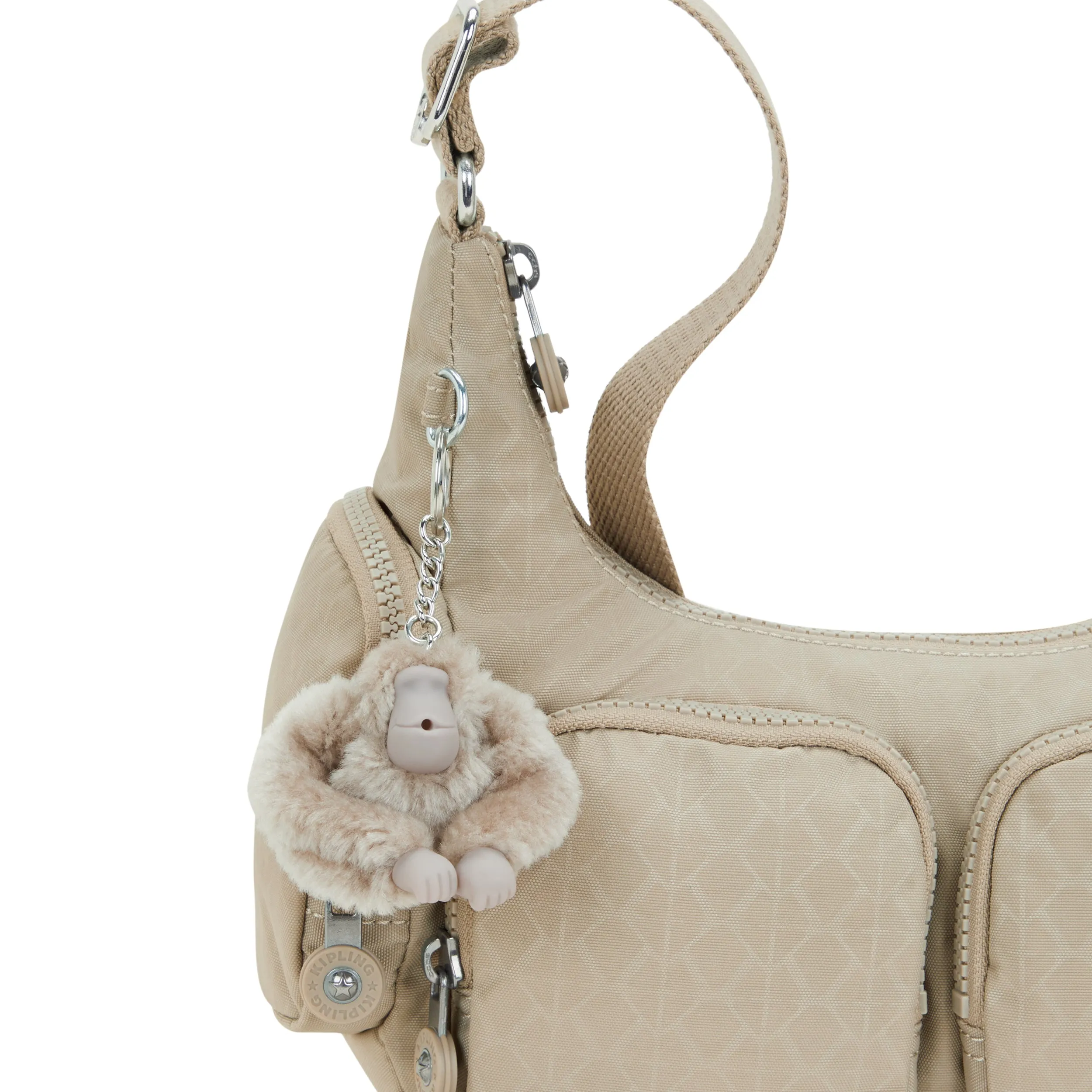 Kipling Rikka S Signature Beige Embossed Small Crossbody Bag I5164-96A