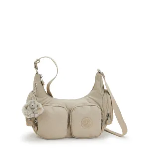 Kipling Rikka S Signature Beige Embossed Small Crossbody Bag I5164-96A