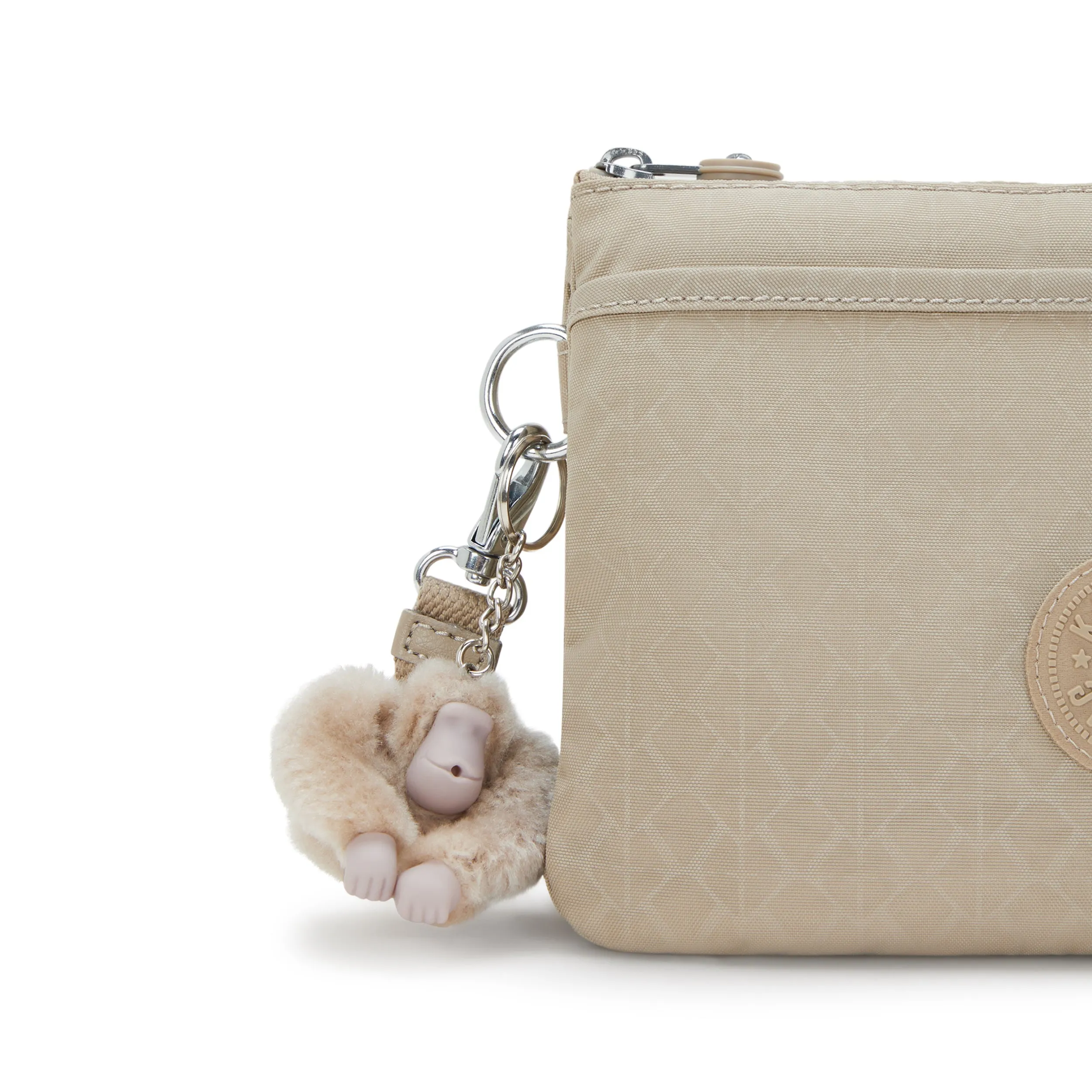 Kipling Riri Signature Beige Embossed Small Crossbody Bag I7502-96A