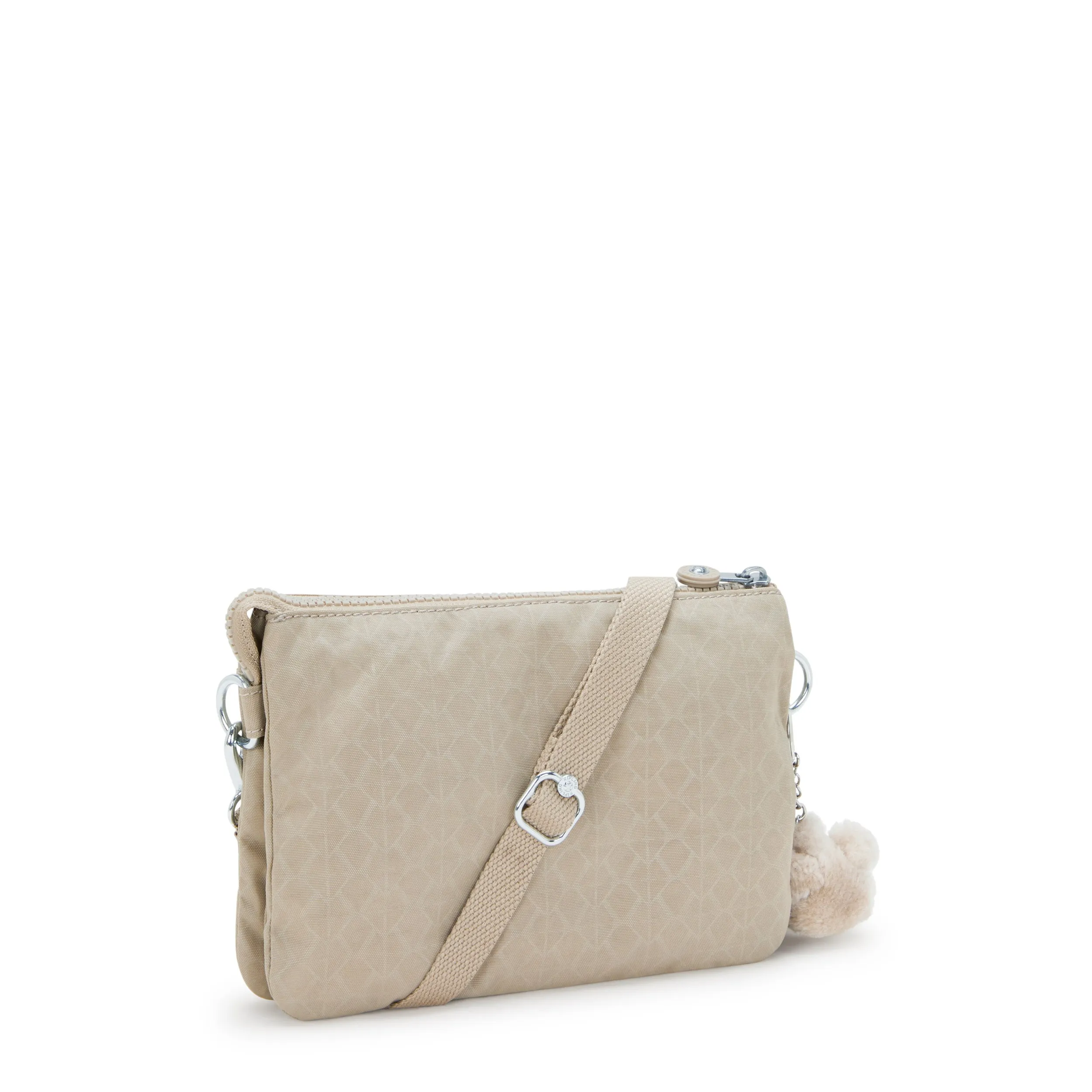Kipling Riri Signature Beige Embossed Small Crossbody Bag I7502-96A
