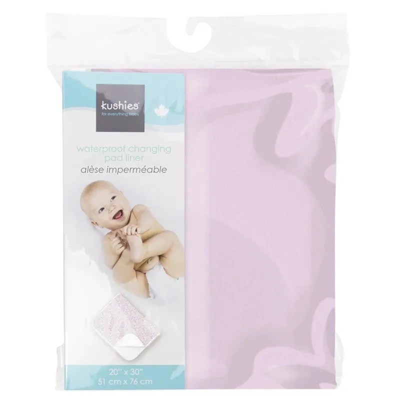 Kushies Waterproof Changing Pad Liner - Pink Solid