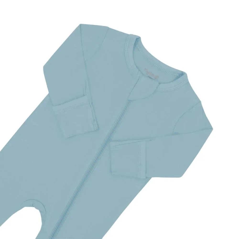 Kyte Baby Zippered Footie - Dusty Blue