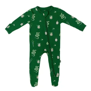 Kyte BABY Zippered Footie - Slytherin
