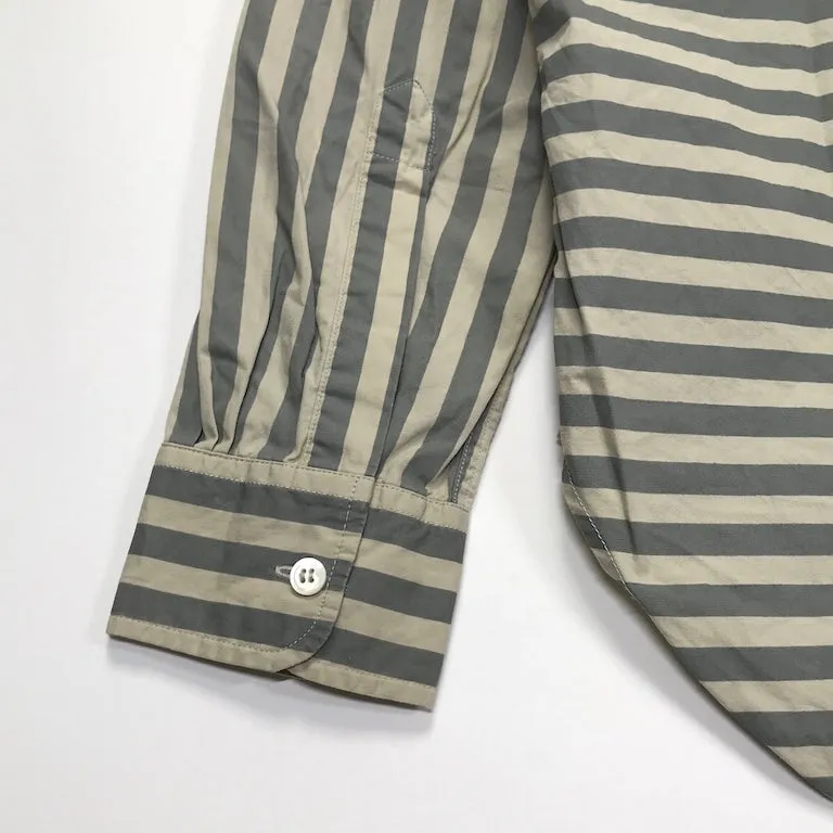 [L] Cav Empt (C.E) Striped L/S Shirt Beige/Grey