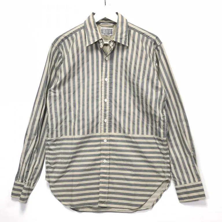 [L] Cav Empt (C.E) Striped L/S Shirt Beige/Grey