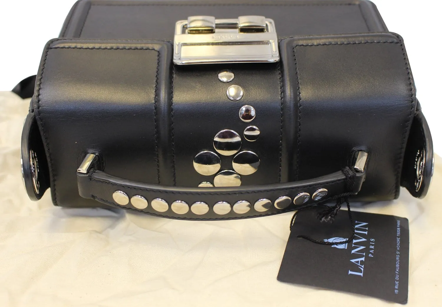 LANVIN Jiji Mini Studded Black Crossbody Bag - Last Call