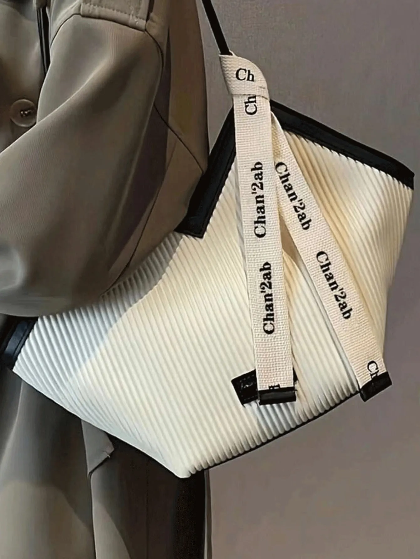 Large-Capacity Double-Handle One-Shoulder Tote Bag