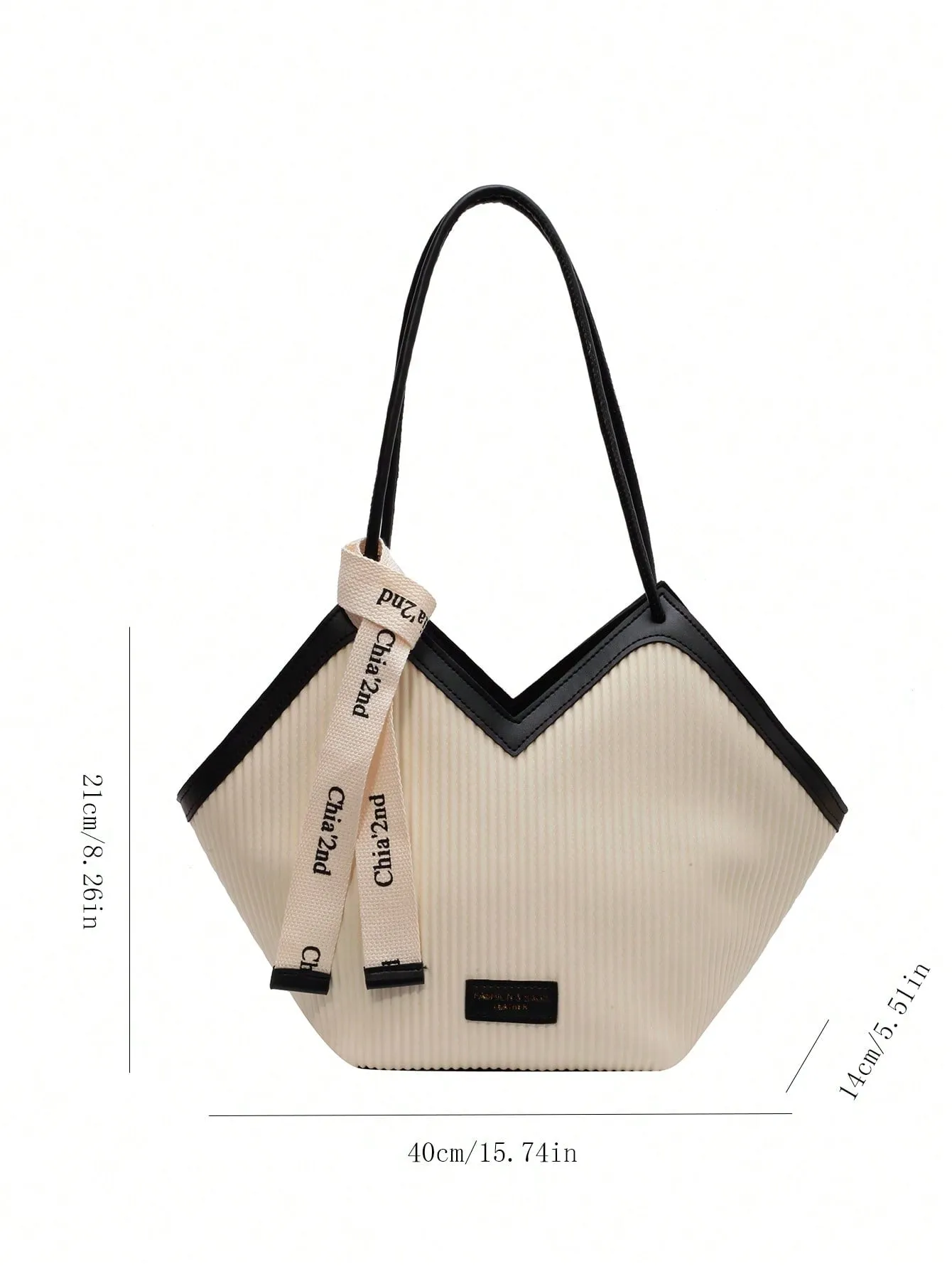 Large-Capacity Double-Handle One-Shoulder Tote Bag