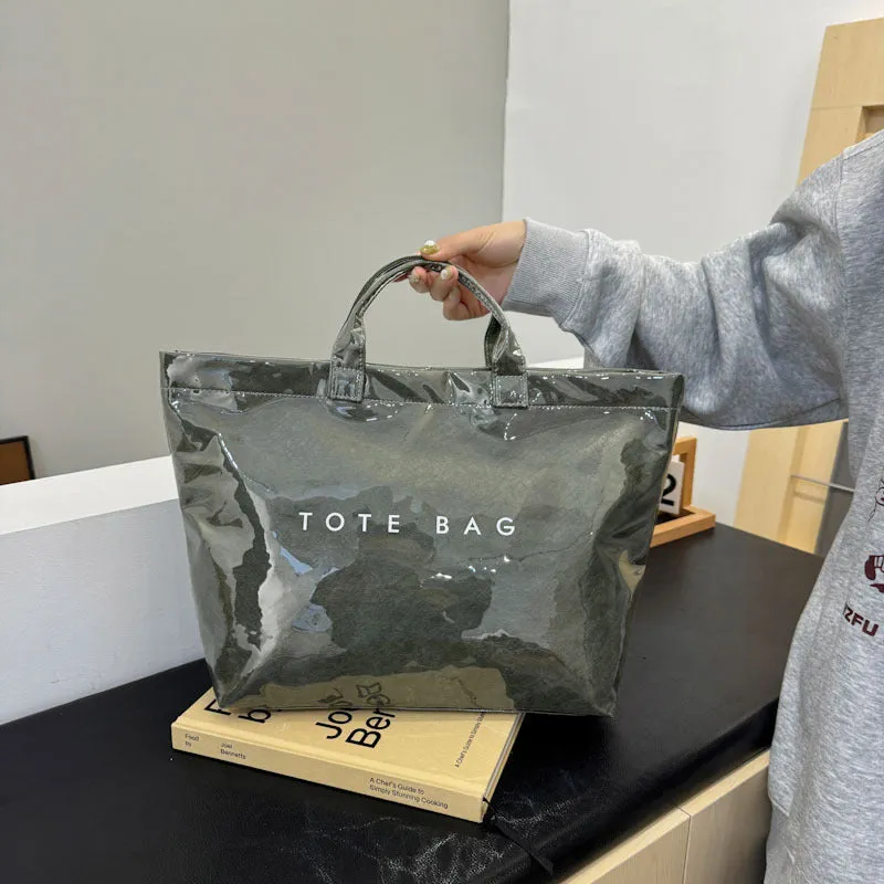 Large Capacity Gel Fashion Transparent Commuter Shoulder Bags