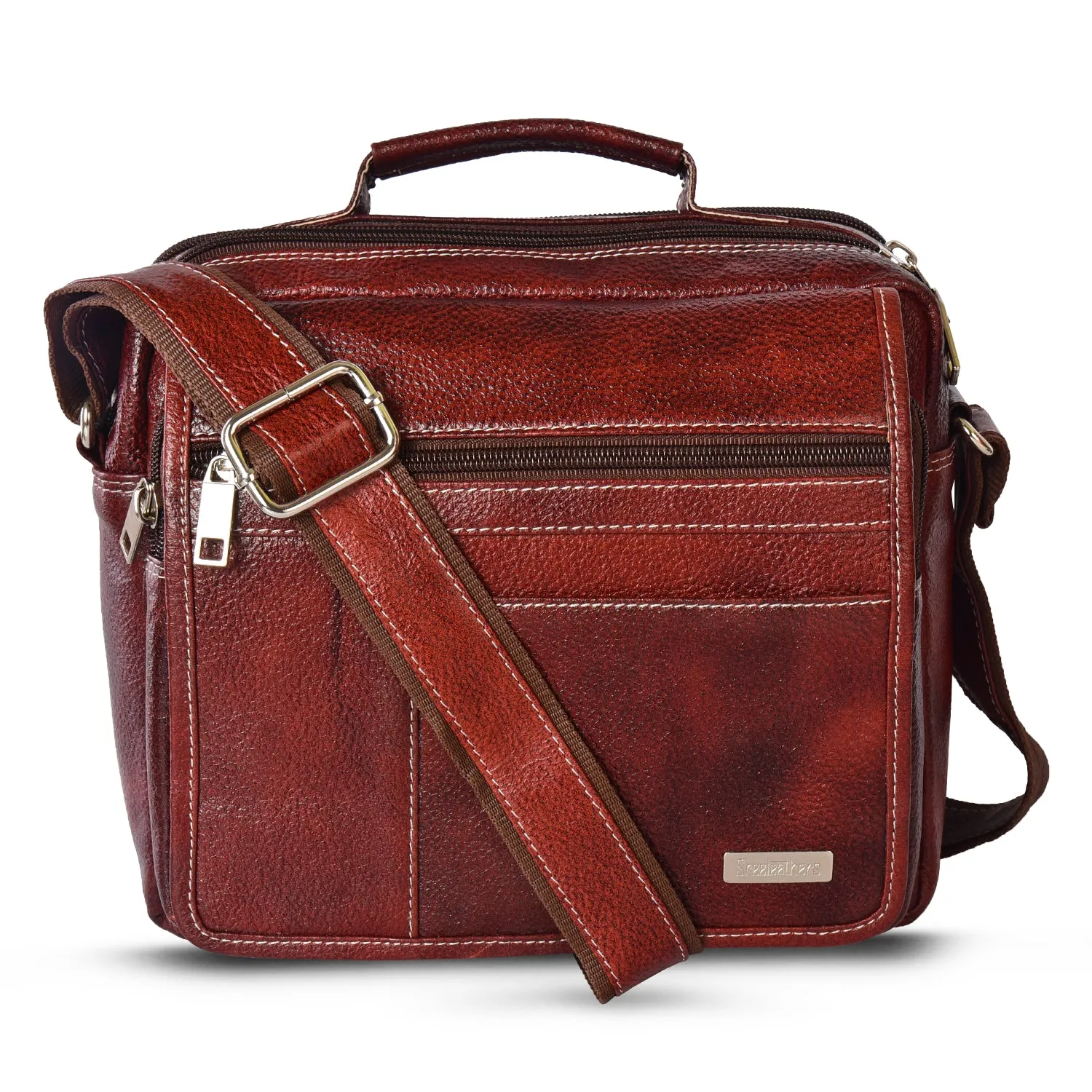 LEATHER SLING BAG  998920 (BROWN)