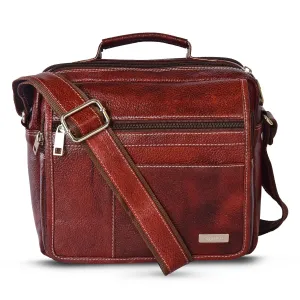 LEATHER SLING BAG  998920 (BROWN)