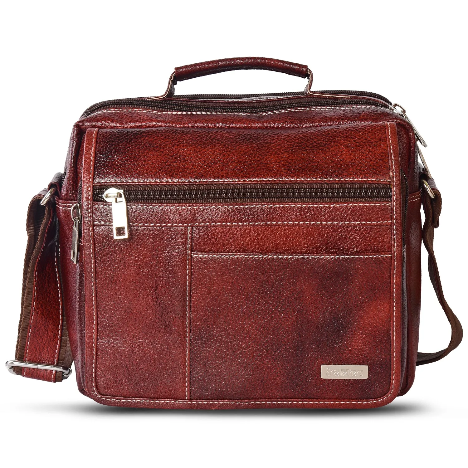 LEATHER SLING BAG  998920 (BROWN)