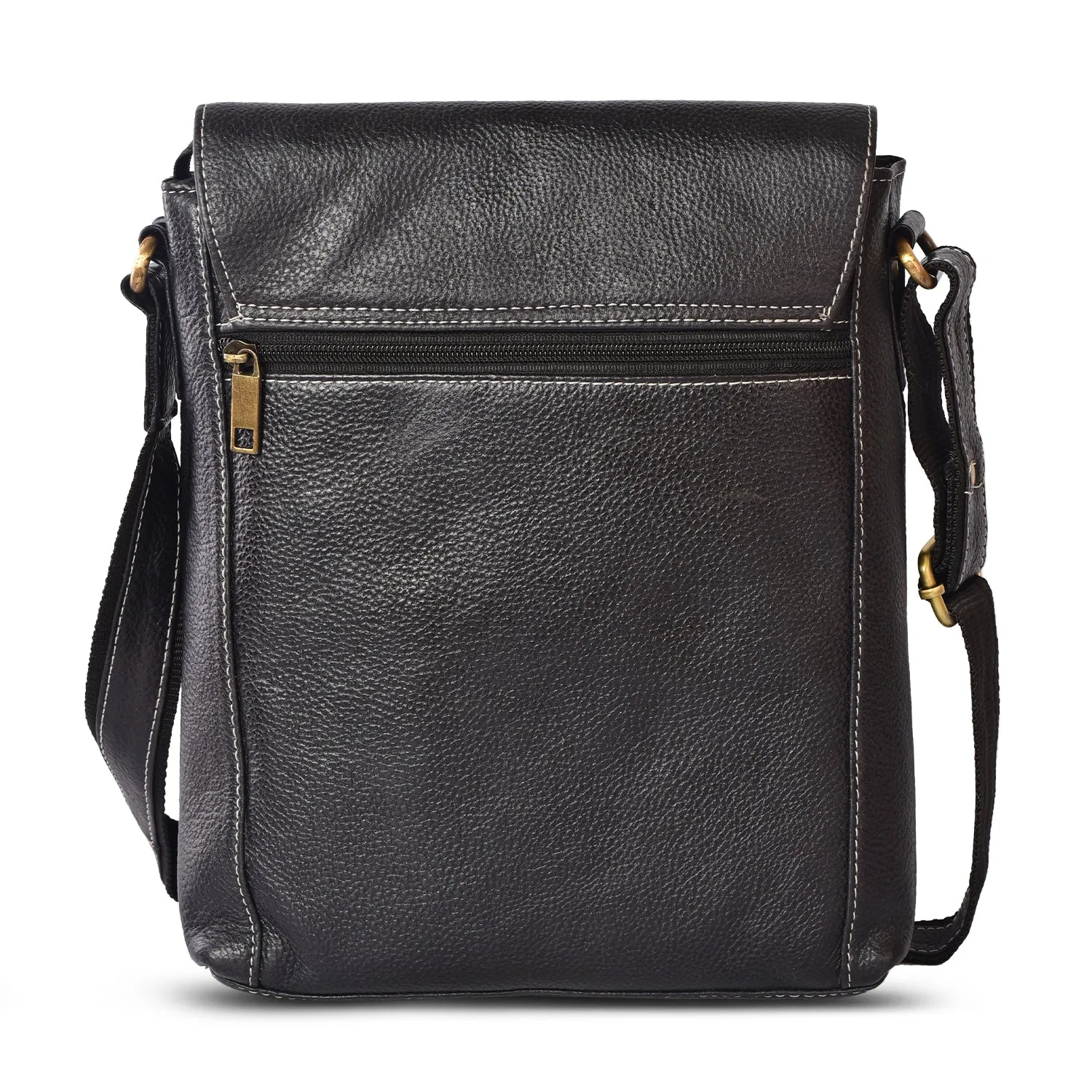 LEATHER SLING BAG  998921 (BLACK)