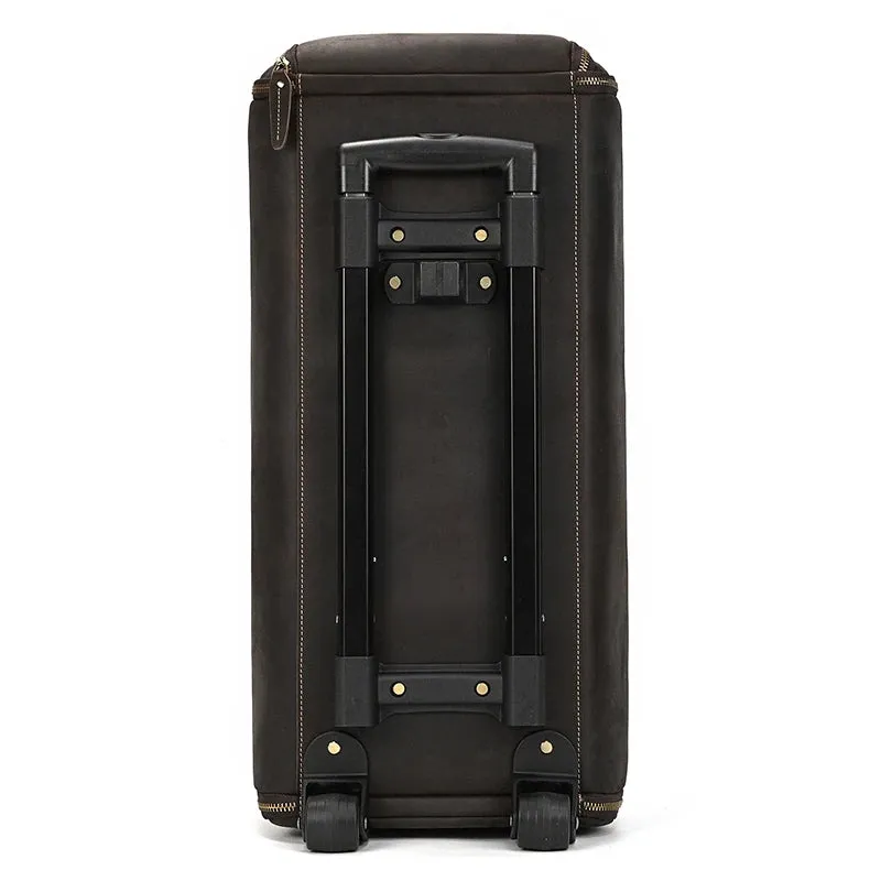 Leather Travel Garment Folding Suit Cover Duffle Bag with Shoe Pocket