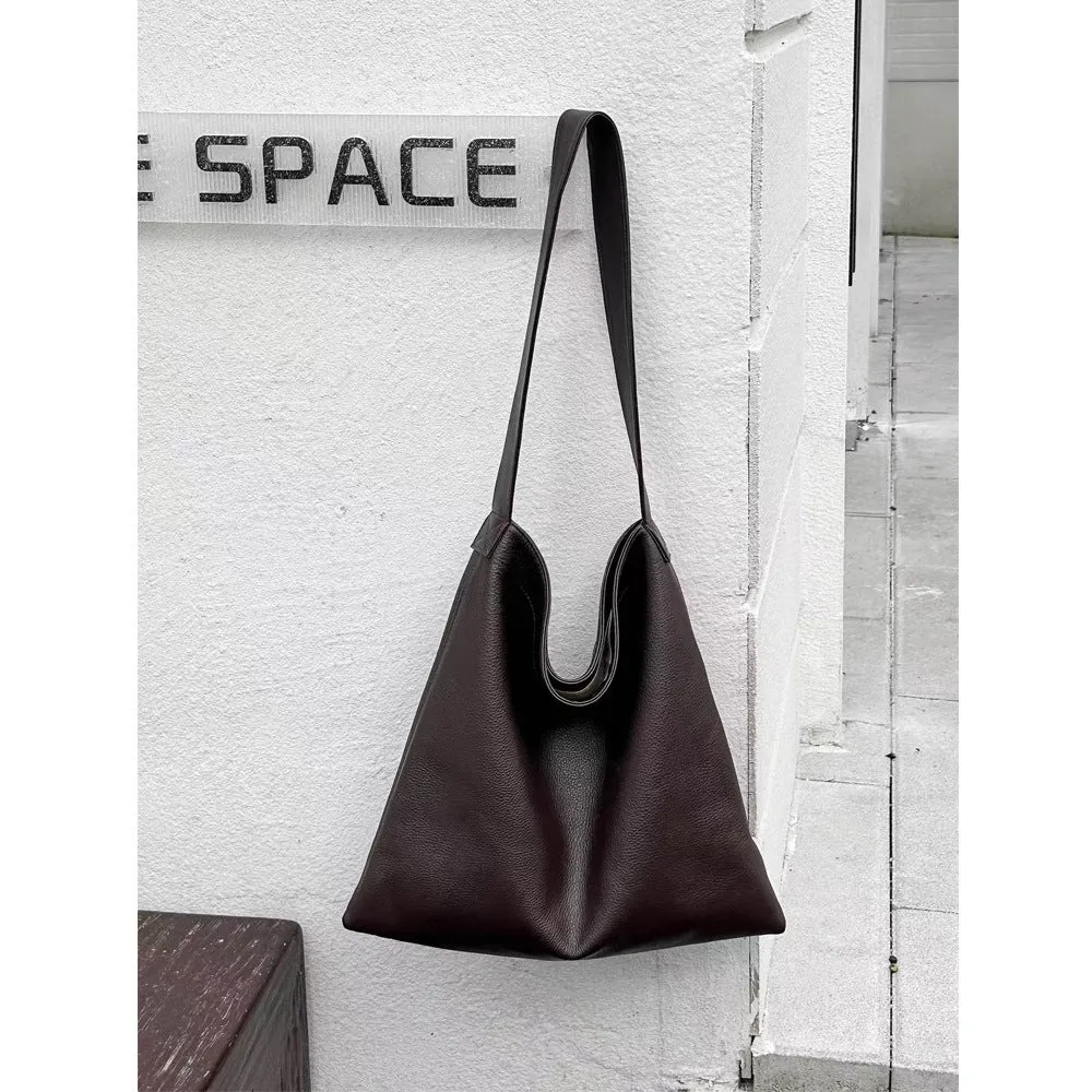 leather women's bags, messenger bags, large-capacity tote bags,  retro first-layer cowhide shoulder bags, women 106