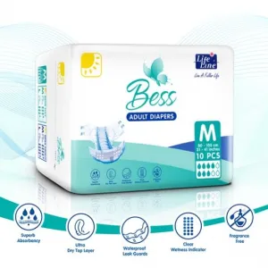 Lifeline BESS DAY Adult Diaper (Size L) 10's 46/1300/40