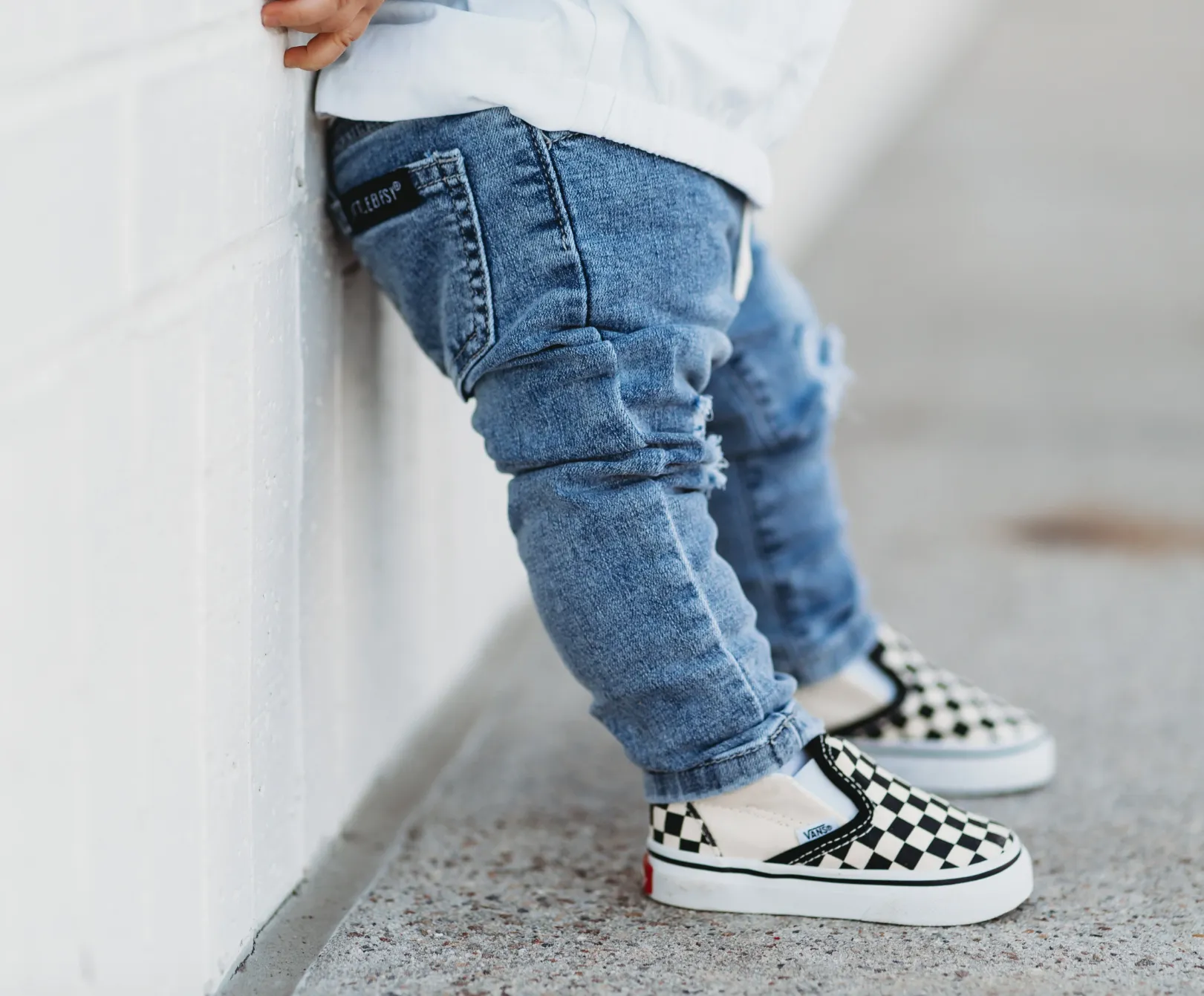 Light Wash Distressed Denim
