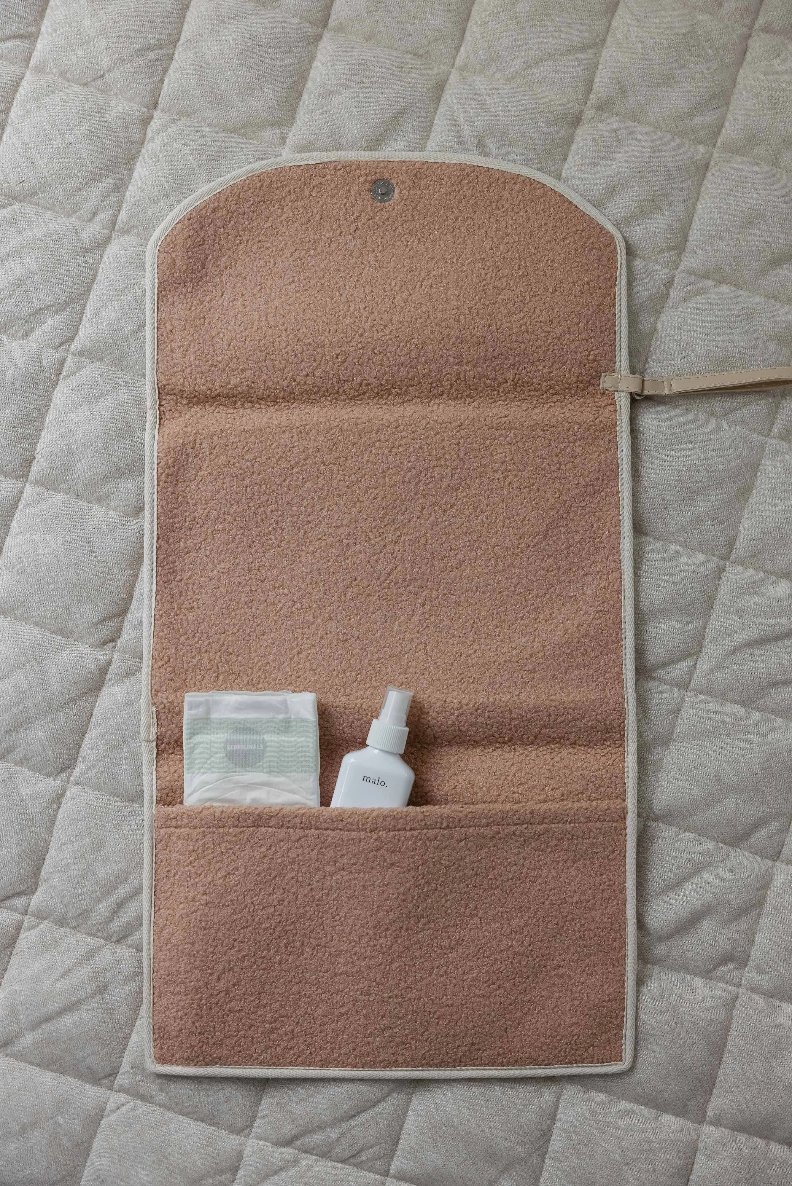 linen label - Teddy Change Mat- Tan