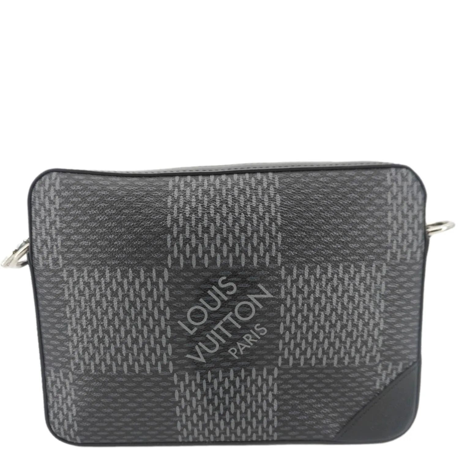 LOUIS VUITTON 3D Trio Damier Graphite Messenger Bag Black