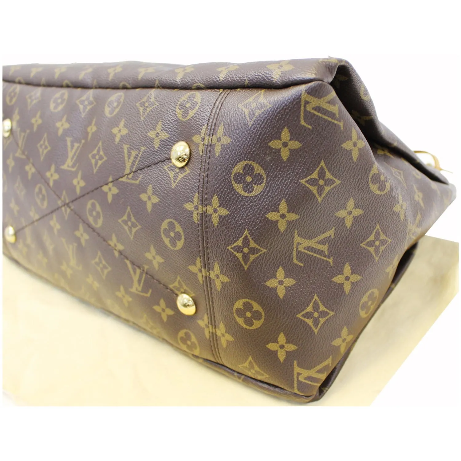 LOUIS VUITTON Artsy MM Monogram Canvas Shoulder Bag Brown