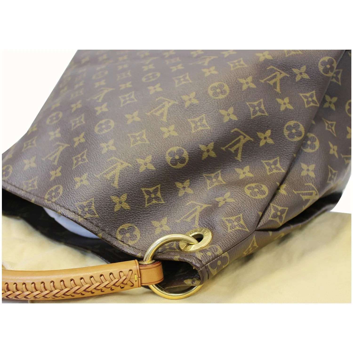 LOUIS VUITTON Artsy MM Monogram Canvas Shoulder Bag Brown