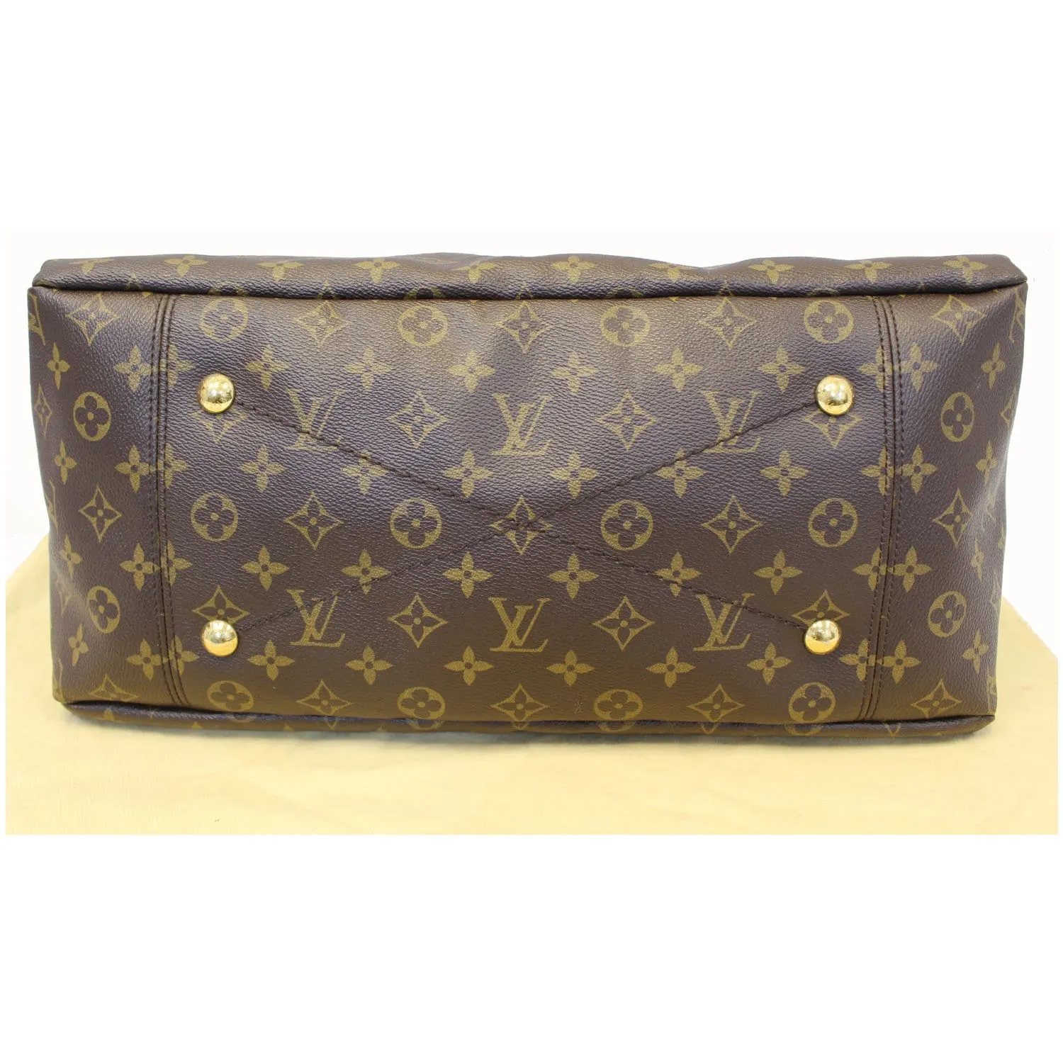 LOUIS VUITTON Artsy MM Monogram Canvas Shoulder Bag Brown