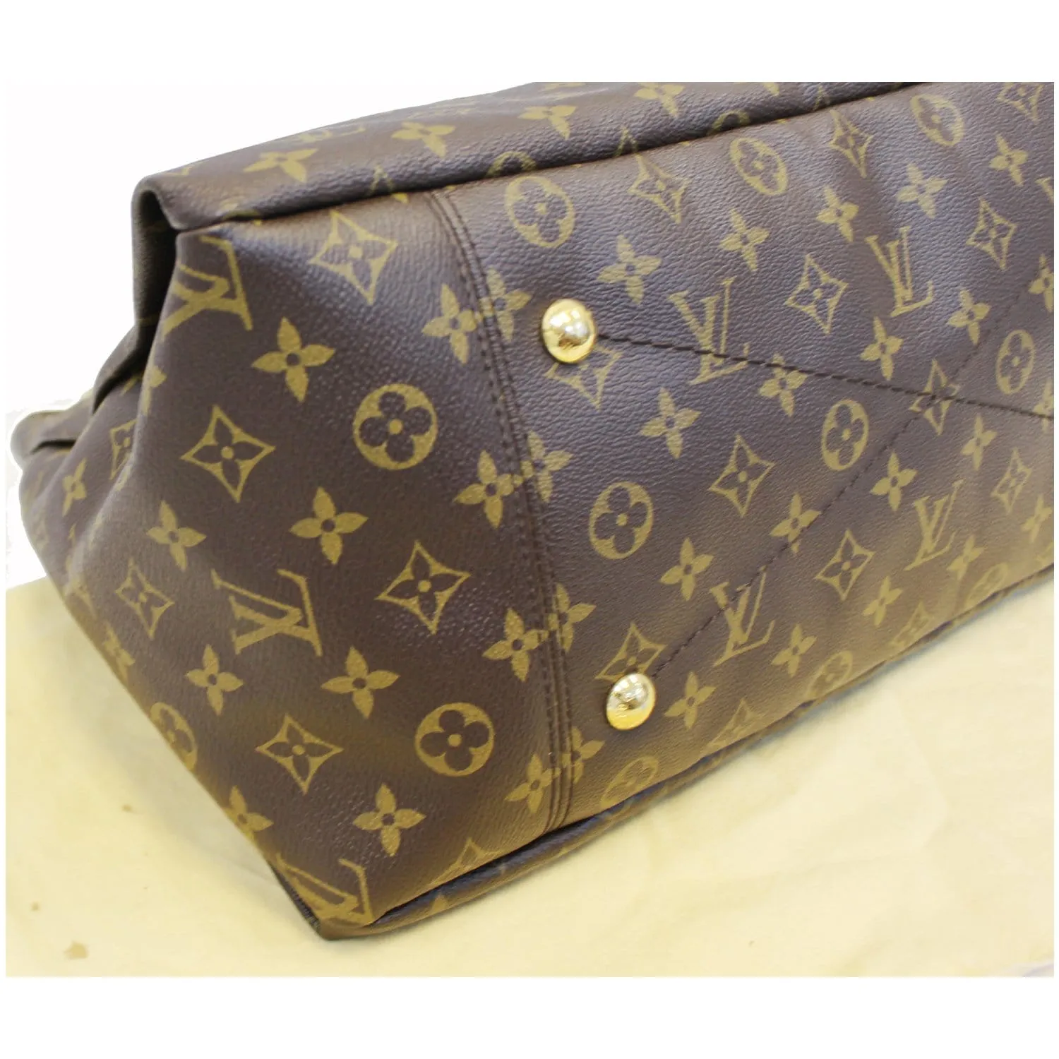 LOUIS VUITTON Artsy MM Monogram Canvas Shoulder Bag Brown